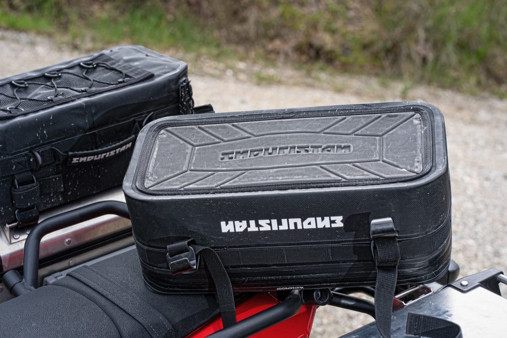 Unterseite der Motorrad Deckeltasche.